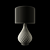 Elegant Glazed Hexagon Table Lamp 3D model small image 2