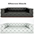 Luxury Oberon Black Leather Sofa 3D model small image 1