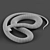 Exotic Tiger Python Sculpture 3D model small image 3