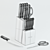 Sleek Knife Block Organizer 3D model small image 2