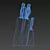 Sleek Knife Block Organizer 3D model small image 3