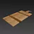 Sleek Bamboo Cutting Board 3D model small image 3