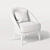 Curvaceous Kim Lounge Chair with Stylish Upholstery 3D model small image 3