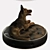 Title: German Shepherd Dog Statue 3D model small image 2