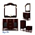 Elegant Palladio Bathroom Set 3D model small image 1