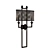 Sleek Aged Steel Mesh Sconce 3D model small image 1