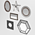 Elegant Eichholtz Draper Mirror Set 3D model small image 2