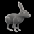 Fluffy Fur Rabbit 3D model small image 3