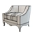 Opera Contemporary Margherita Armchair: Elegant Comfort for Any Space 3D model small image 3