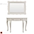 Panamar Natural Wood Console and Mirror 3D model small image 1