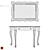 Panamar Natural Wood Console and Mirror 3D model small image 2