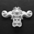 Elegant Carved Flower Overlay 3D model small image 2