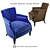 Luxurious Tango Grand Club Chair by Hutton Collections 3D model small image 1