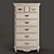  Rustic Romance Chest: 7-Drawer Country Corner 3D model small image 1