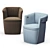 B-LINE Overpass Armchair: Perfect Padded Comfort 3D model small image 1