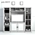 Modern Media Wall System 3D model small image 3