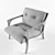 Elegant Bridge Armchair by Philipp Selva 3D model small image 3