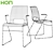 Sleek HON Stacking Chair: Comfort and Style 3D model small image 2