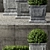 Elegant Zinc Paneled Planters 3D model small image 2