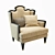Bizzotto Montmartre Modern Armchair 3D model small image 1
