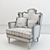 Bizzotto Montmartre Modern Armchair 3D model small image 2