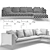 Contemporary B&B Italia Charles Sofa 3D model small image 2