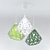 Zaha Light Tri-Color Chandelier 3D model small image 1