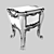 Elegant Louis XV Bedside Table 3D model small image 3