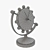 Axis Clock: Sleek and Elegant Timepiece 3D model small image 3