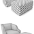 Gallotti & Radice First: Elegant Armchair Set 3D model small image 3