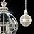 Luxury Convex Globe Lantern by Jamb 3D model small image 2