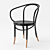 Sleek Black Bentwood Chair 3D model small image 1