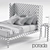 Stunning Porada Ziggy Bed: Sleek Design, Superior Quality 3D model small image 3