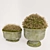 Nature's Delight: Decor Set (2 Pots) 3D model small image 2