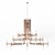 LUCEA IZZA 02 Bronze Ceiling Lamp 3D model small image 2
