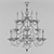 Elegant Eugene Glass Chandelier 3D model small image 3