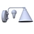 Title: House Doctor Wall Lamp Black-White Small 3D model small image 2