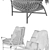 McGuirefurniture PETAL Lounge Chair 3D model small image 2