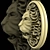 Regal Lion Head Decor 3D model small image 2