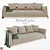 African-inspired Maasai Sofa: Exquisite Bell'Arte Design 3D model small image 1