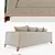 African-inspired Maasai Sofa: Exquisite Bell'Arte Design 3D model small image 2