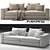 Flexform Groundpiece Sofa 3D model small image 2