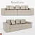Elegant Bell'Arte Bekr Sofa 3D model small image 1