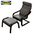 Elegant IKEA Poeng Armchair 3D model small image 1