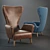 Modern Brown Granta Chair 3D model small image 1