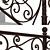 Handcrafted Iron Fence: Stylish and Durable 3D model small image 3