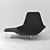 Zanotta Lama 921 Lounger: Elegant Graphite Chaise with Versatile Upholstery 3D model small image 2