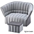 Elegant Moel Sofa & Pouf Set 3D model small image 1