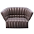 Elegant Moel Sofa & Pouf Set 3D model small image 3