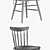 Crate & Barrel Willa Dove Chair - Timeless Wood Design 3D model small image 2